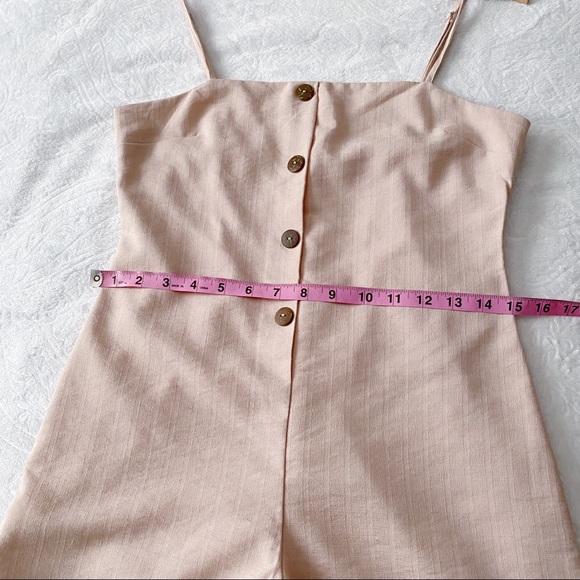 Pink Button Down Romper - Picture 5 of 9